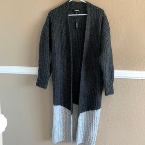 Express long sweater coat extra small